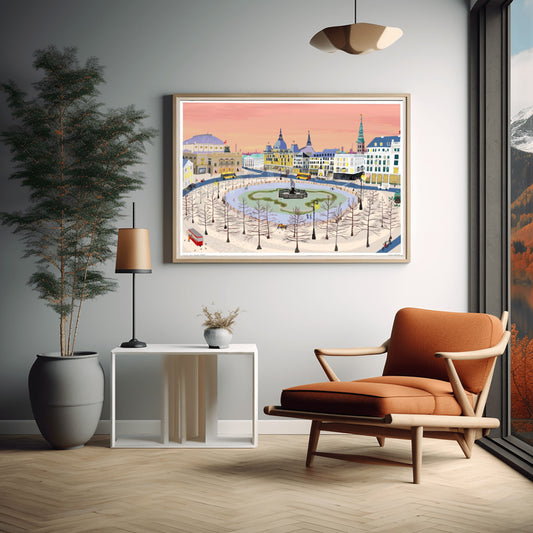 Sunset over Kongens Nytorv