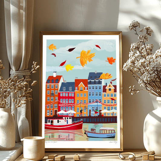 Falling Leaves in Nyhavn