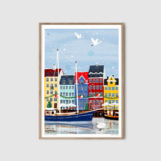 Swans in Snow - Nyhavn